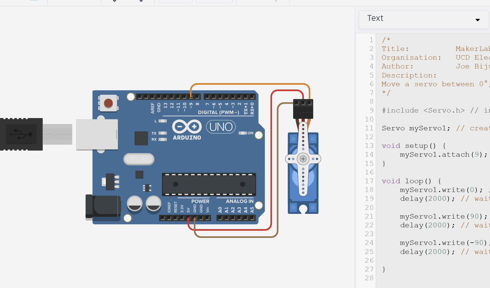 Schematic of TinkerCAD Task2